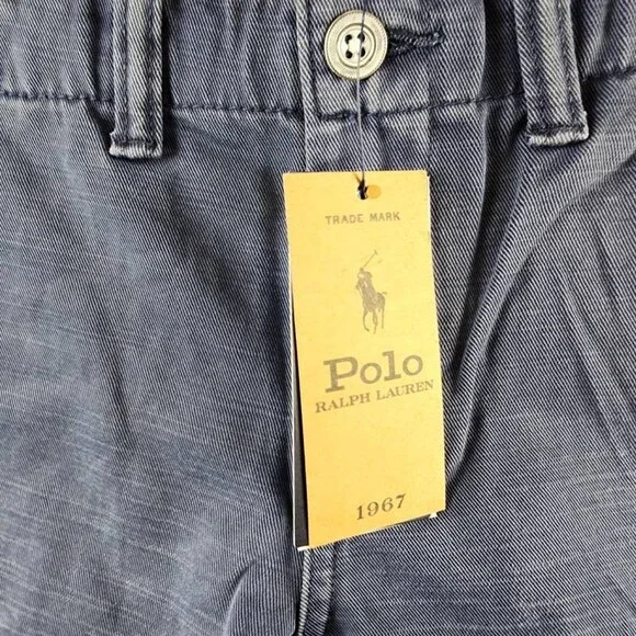 Polo Ralph Lauren Chino Shorts Unisex Kids 6X Navy Belt Loops Zip Fly Closure - Picture 7 of 15